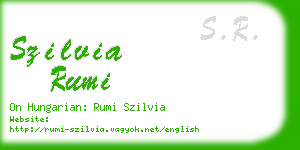 szilvia rumi business card